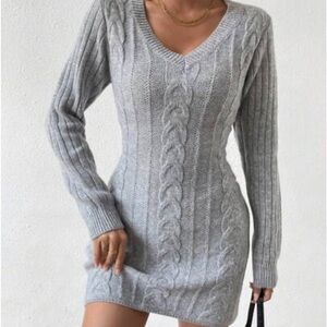 American Eagle Grey knit sweater dress